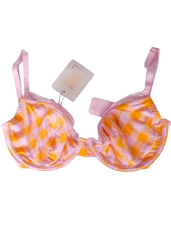 😍 NWT 😍 Savage x Fenty Gingham Remix Unlined Plunge Bra, Size 32DDD - Picture 3 of 6